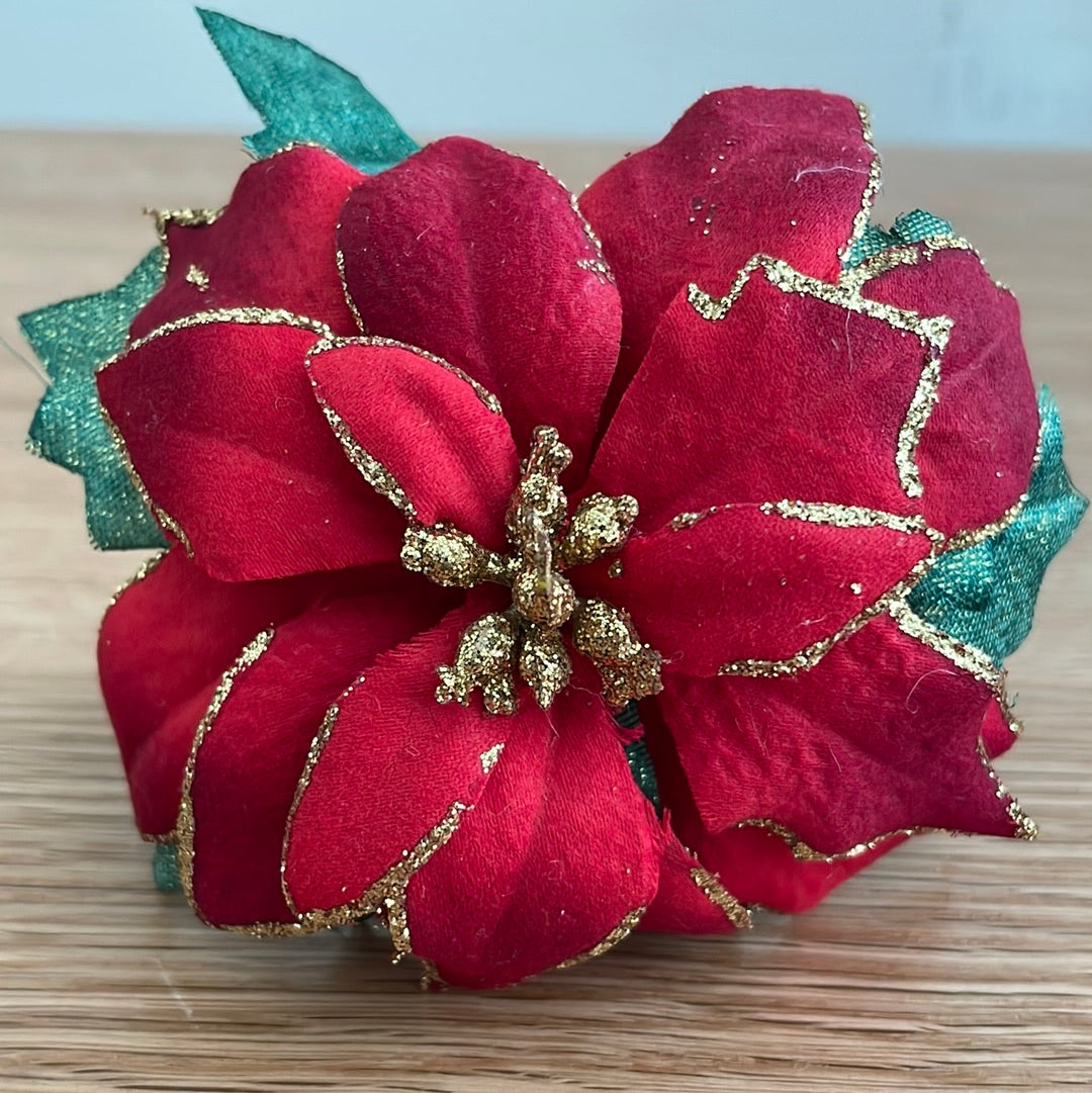 Flor de Nochebuena napkin rings