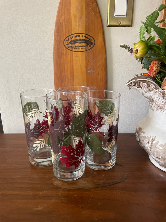 Fall Leaf Drinking Glasses