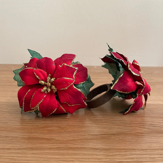 Flor de Nochebuena napkin rings