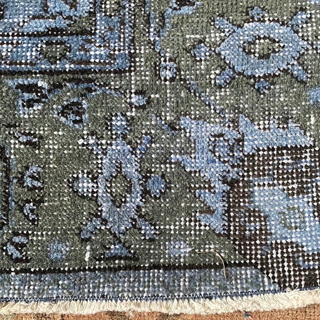 Blue Flat Wool Rug