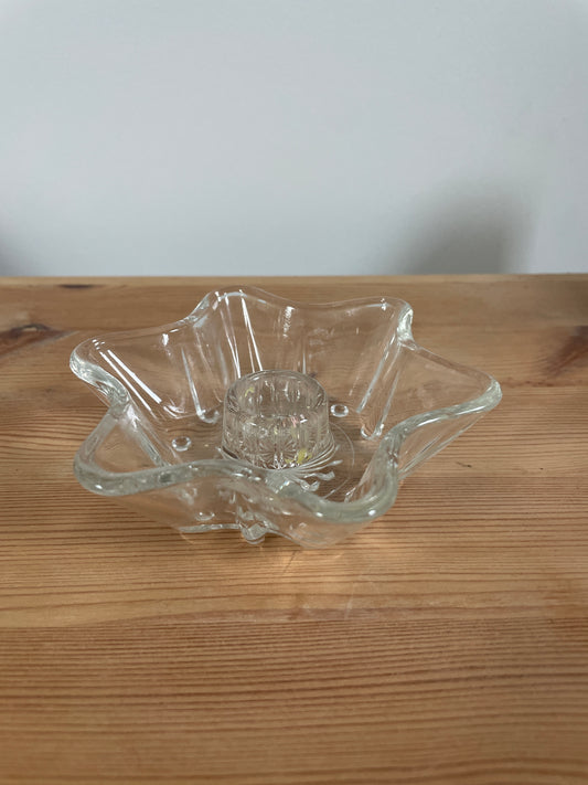 Glass Star Candle Dish