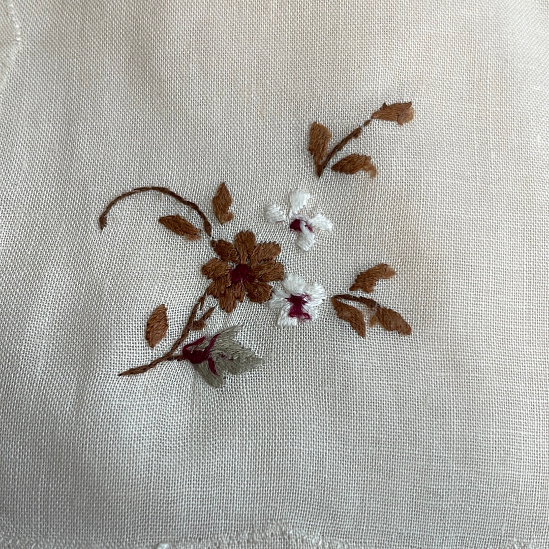 Embroidered Linen Napkins