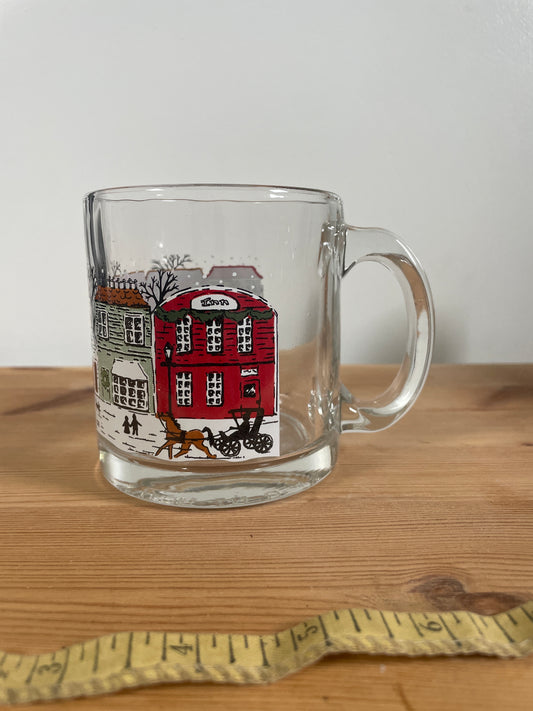 Glass Christmas Town Mug