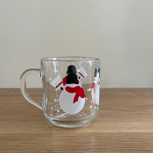 Glass Snowman Mug