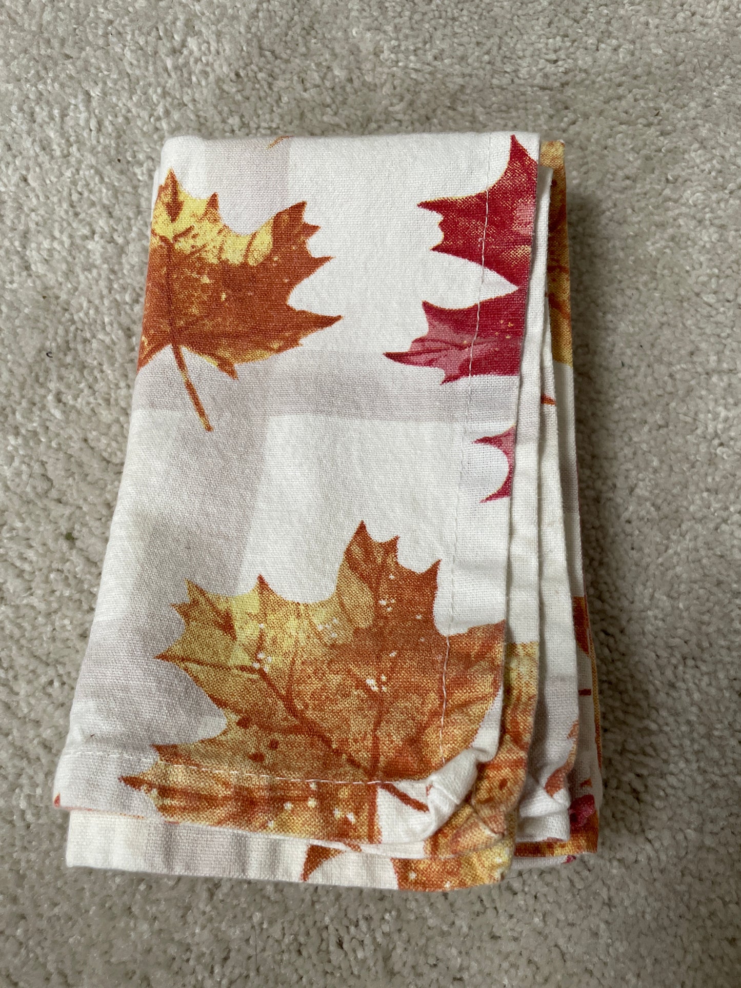 Cotton Fall Leaf Napkins, set of 4