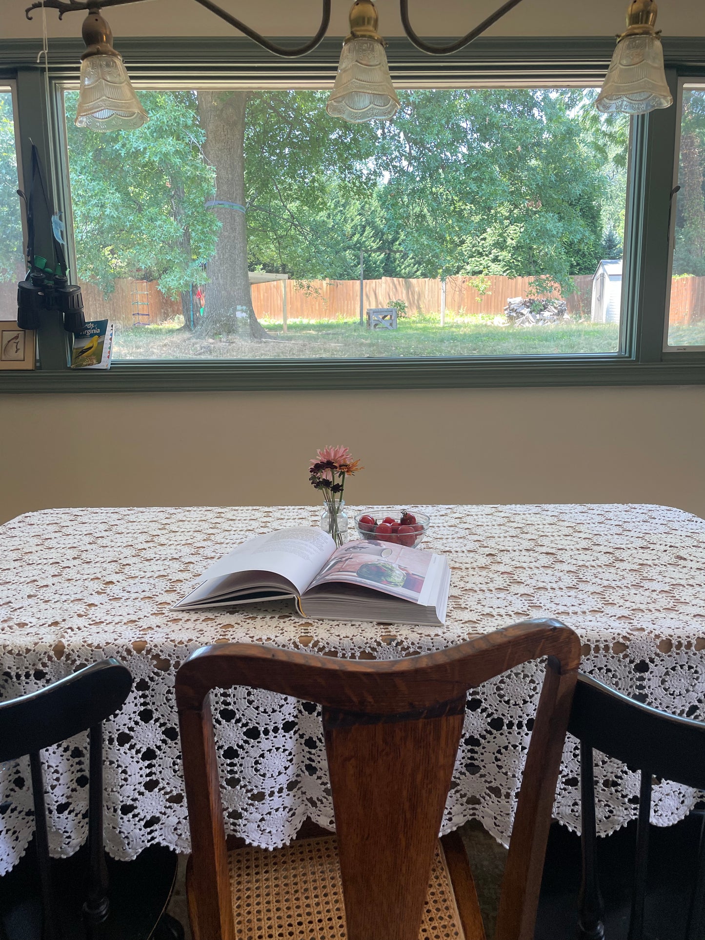 White Crochet Tablecloth