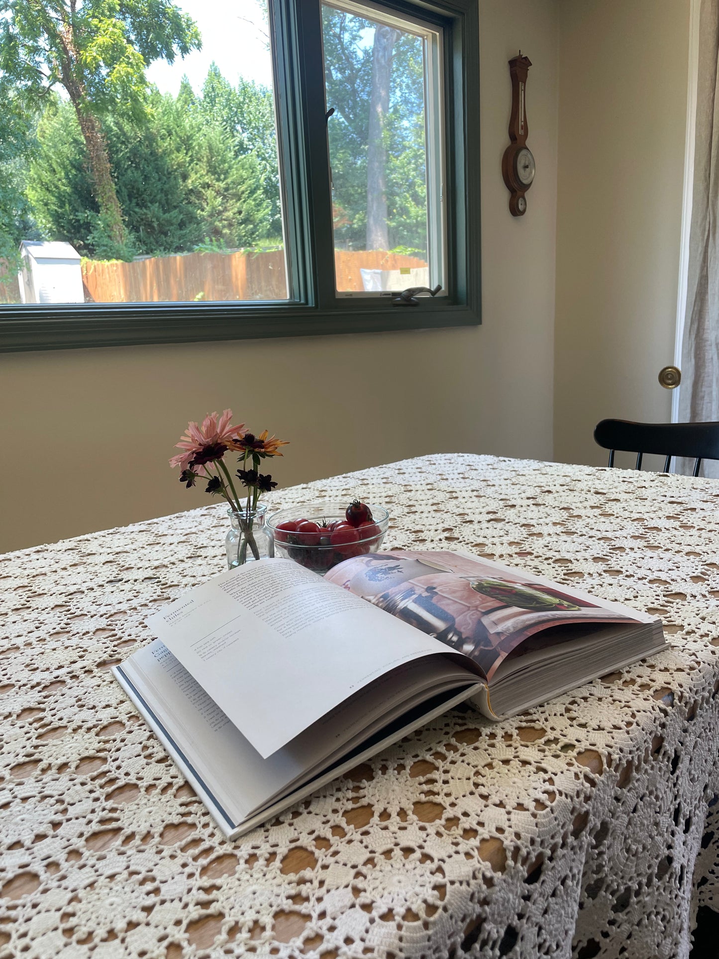 White Crochet Tablecloth