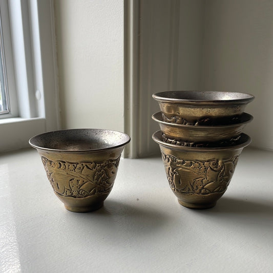 Stamped Brass Shot Glasses