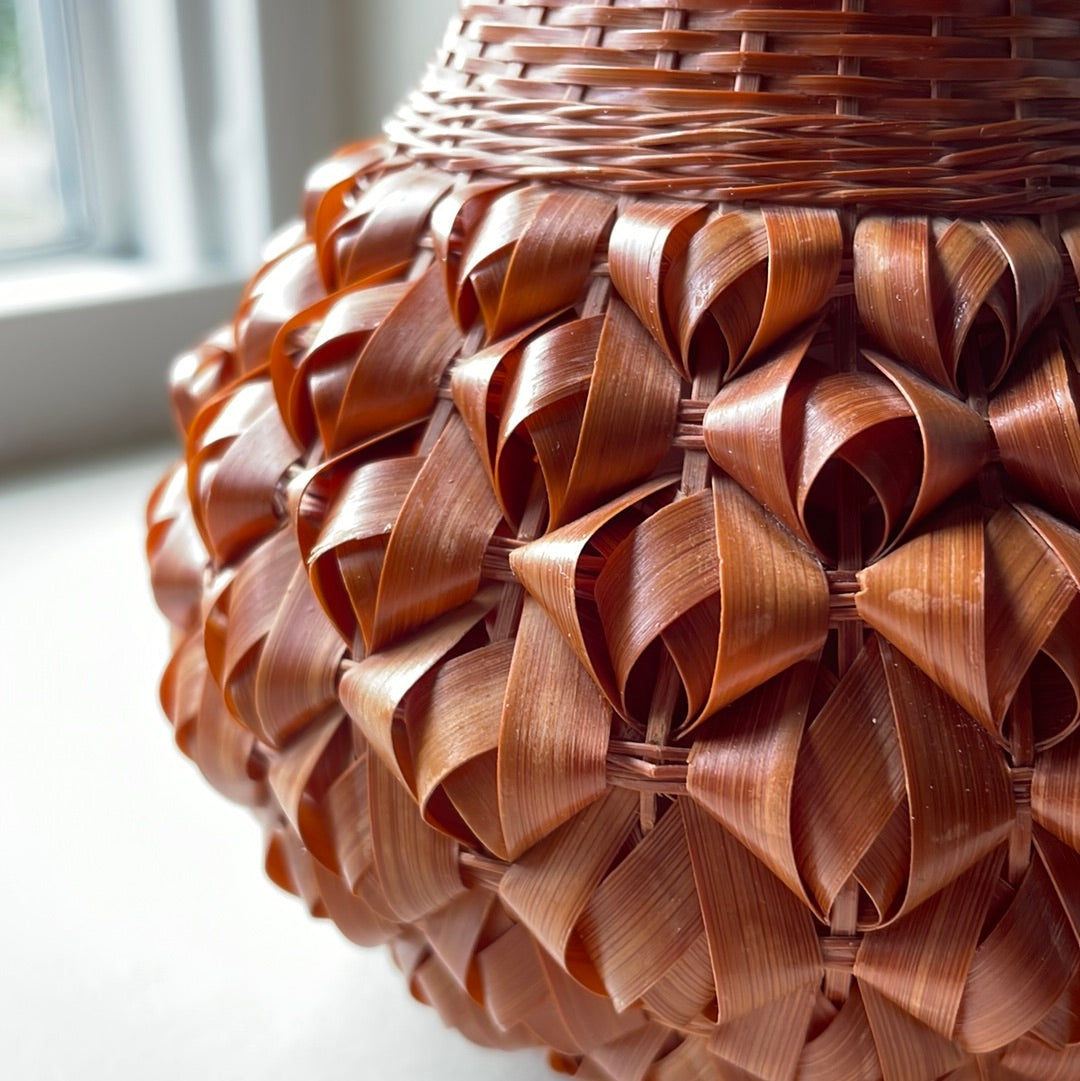 Wicker urn vase