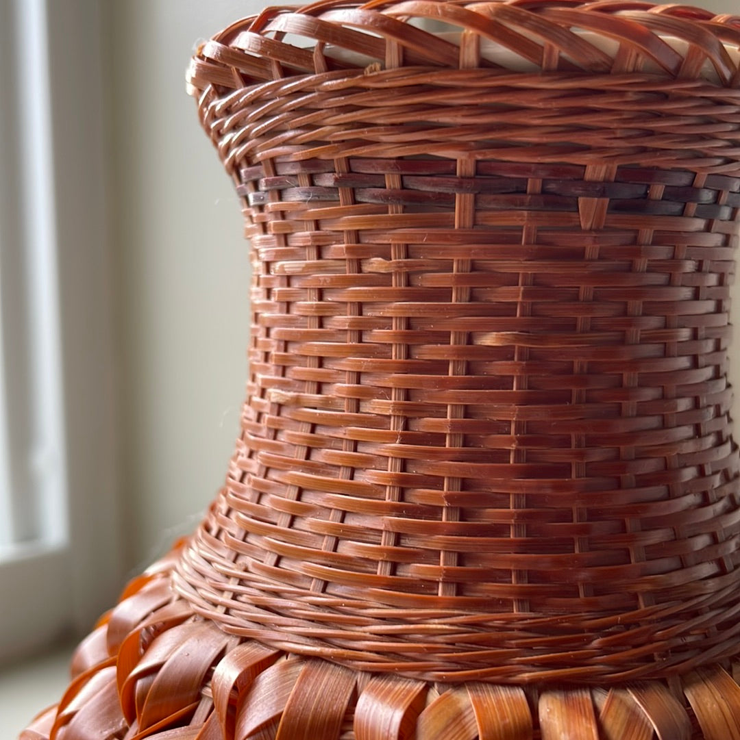 Wicker urn vase