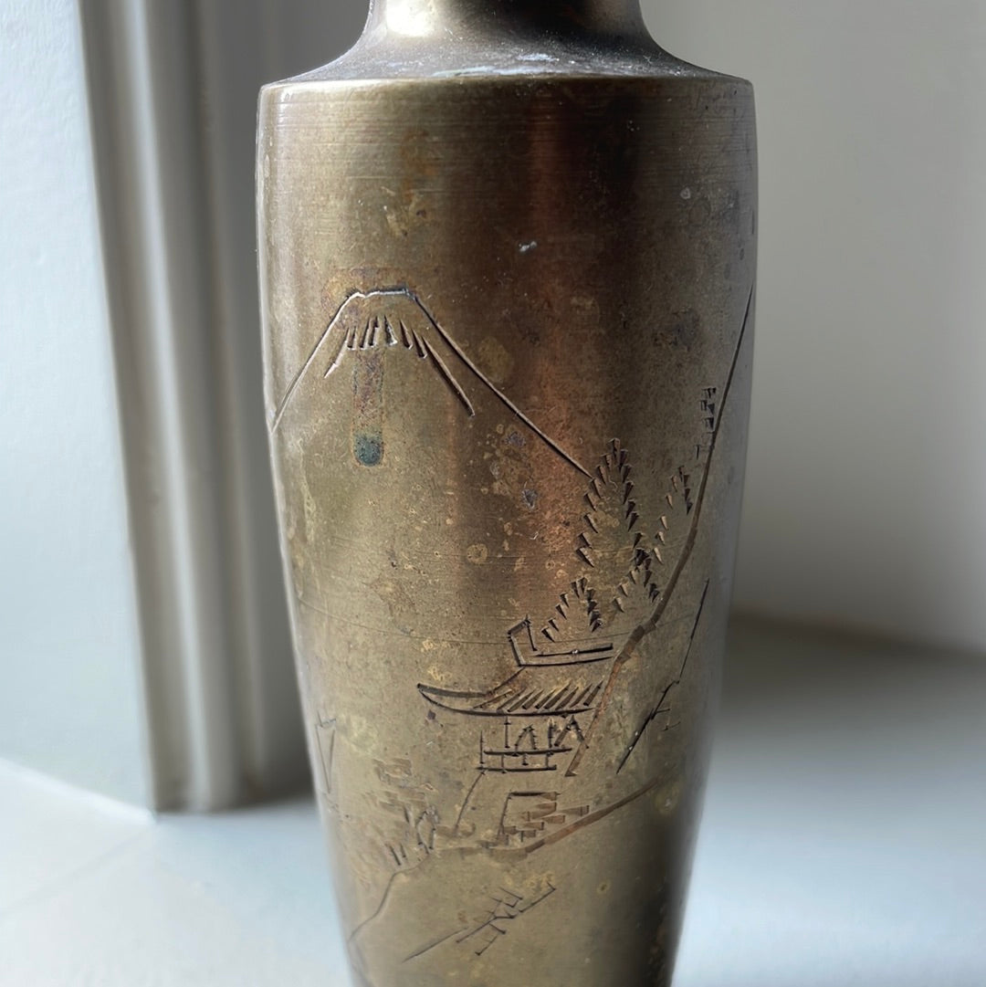 Brass bud vase