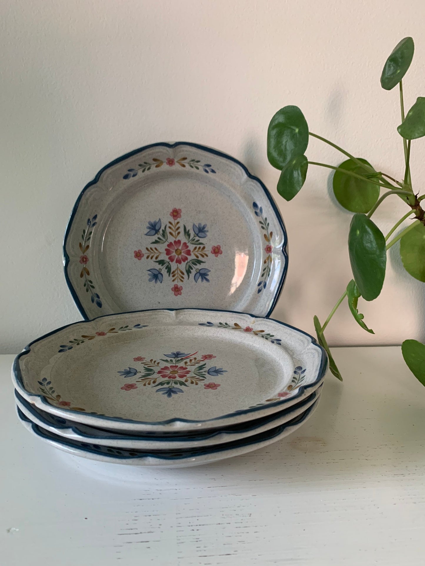 Set of 4 Patchwork dessert plates