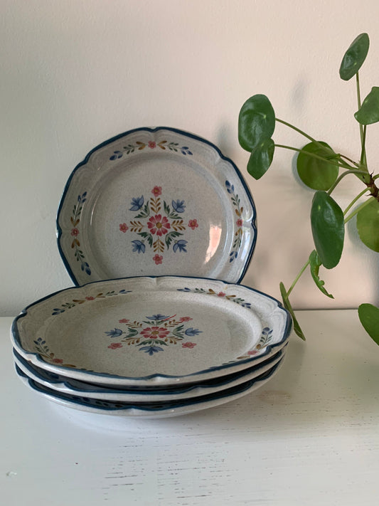 Set of 4 Patchwork dessert plates