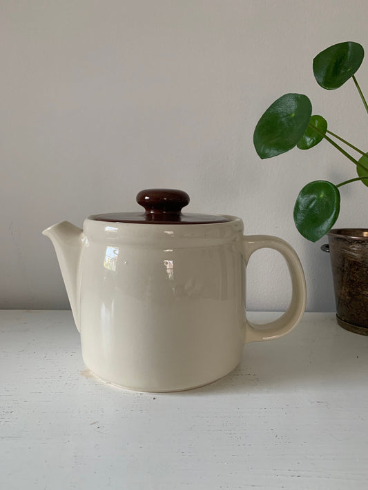 McCoy brown and cream tea pot