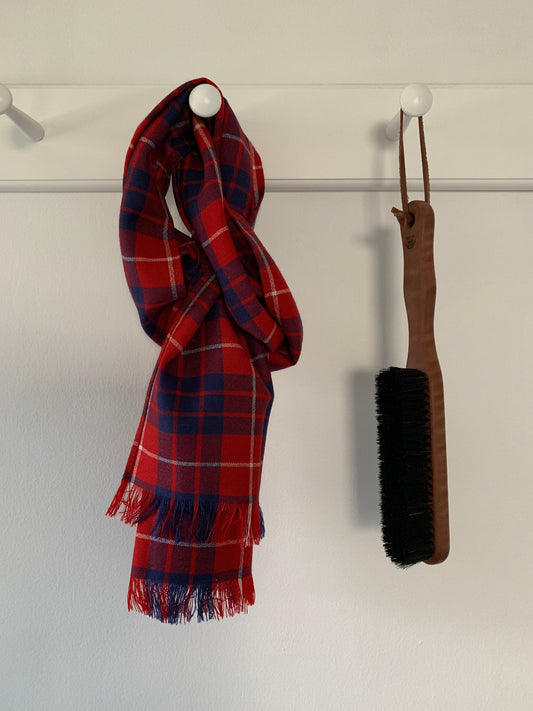 Lightweight plaid wool scarf