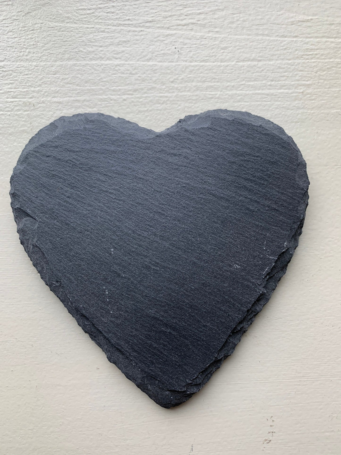 Slate heart coasters, set of 4