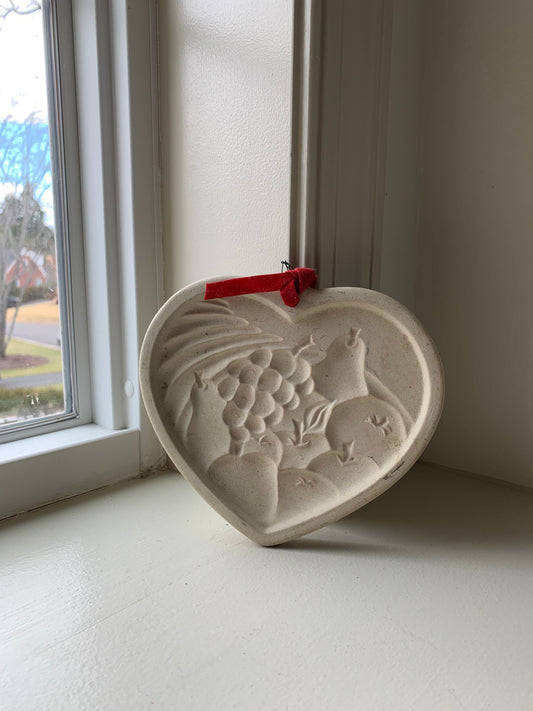 Ceramic heart cookie mold